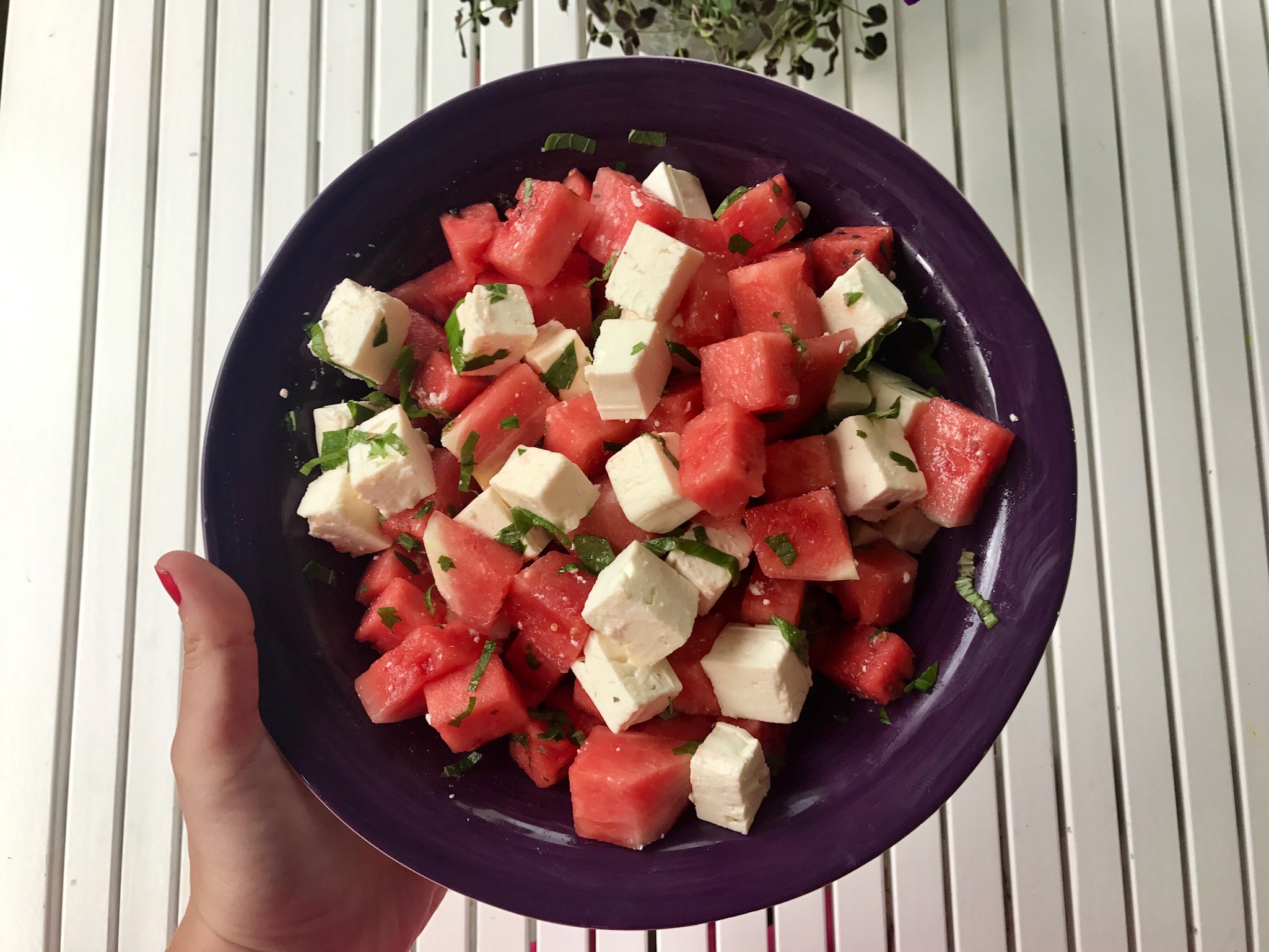 vattenmelon och fetaost recept